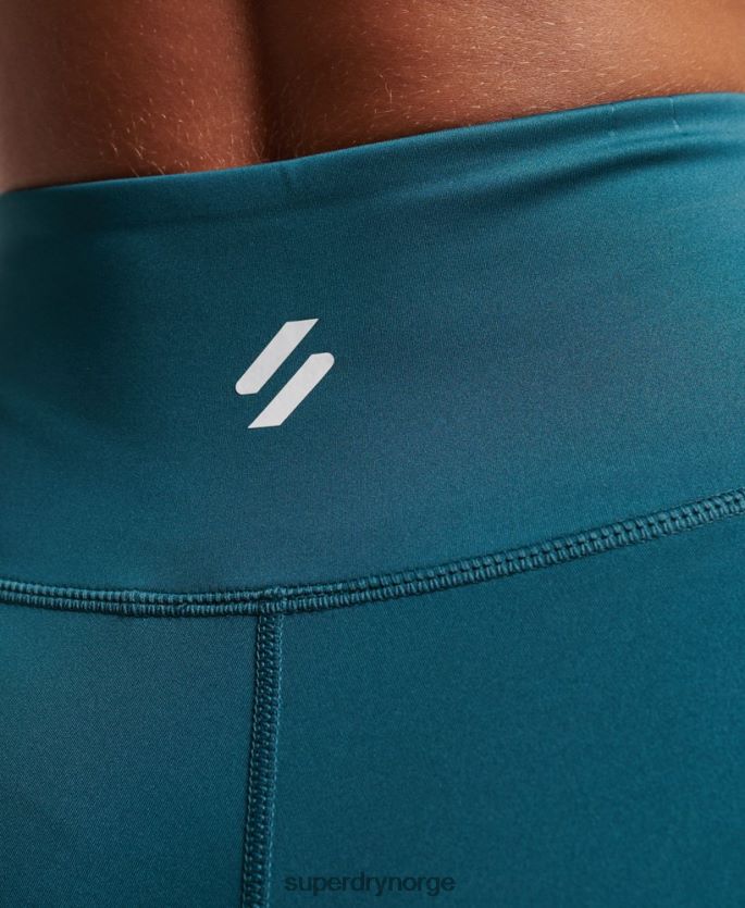 Superdry turkis klær 86P46D3135 6-tommers trange shorts kvinner