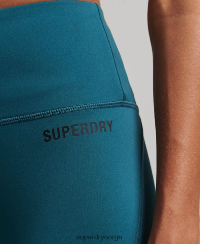 Superdry turkis klær 86P46D4066 core leggings i full lengde kvinner