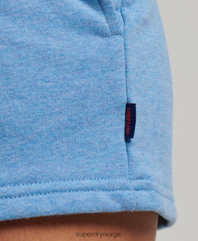 Superdry blå klær 86P46D3113 vintage logobrodert jerseyshorts kvinner