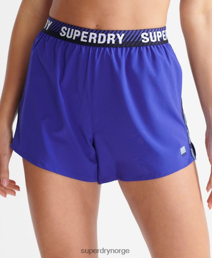 Superdry blå klær 86P46D3170 trene løse shorts kvinner