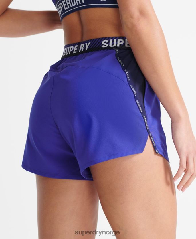 Superdry blå klær 86P46D3170 trene løse shorts kvinner
