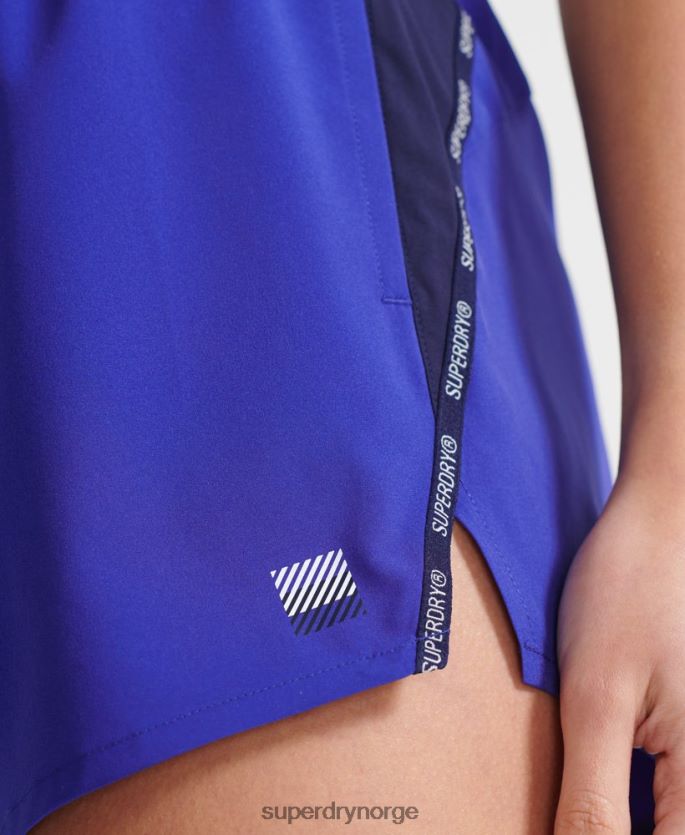Superdry blå klær 86P46D3170 trene løse shorts kvinner