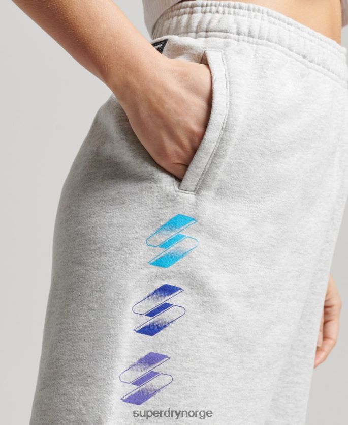 Superdry grå klær 86P46D3165 halftone s logo gutteshorts kvinner