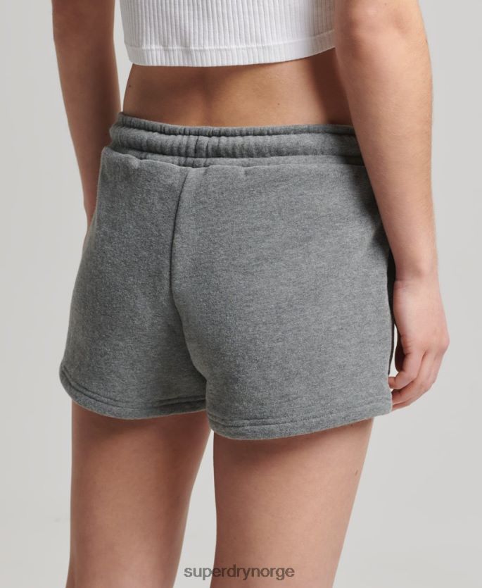 Superdry grå klær 86P46D6639 jerseyshorts med vintage logo i økologisk bomull kvinner