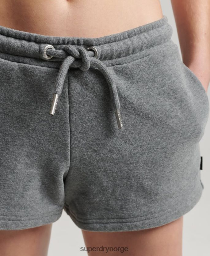 Superdry grå klær 86P46D6639 jerseyshorts med vintage logo i økologisk bomull kvinner