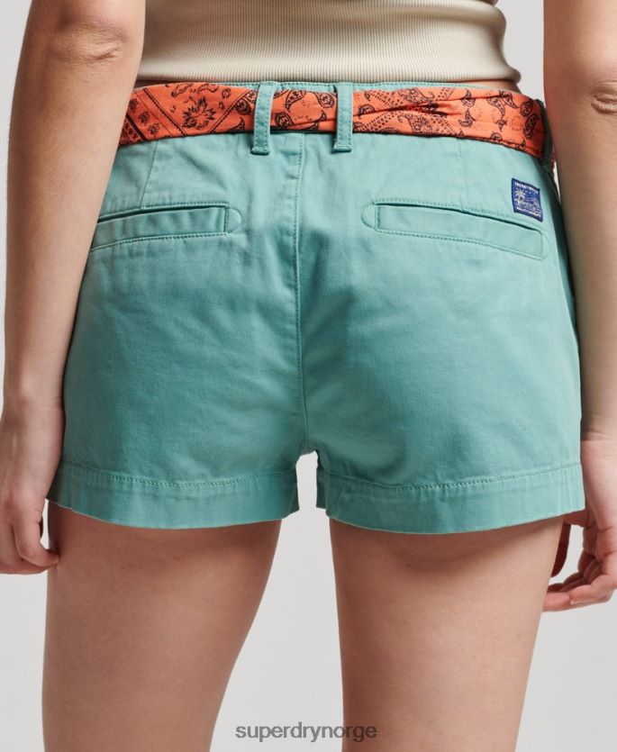 Superdry grønn klær 86P46D2053 chino hot shorts kvinner