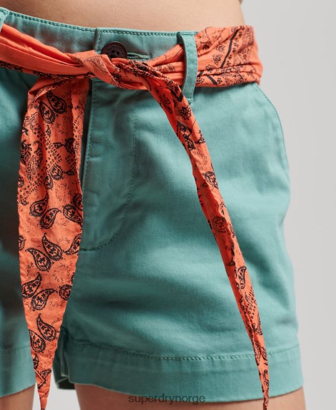 Superdry grønn klær 86P46D2053 chino hot shorts kvinner