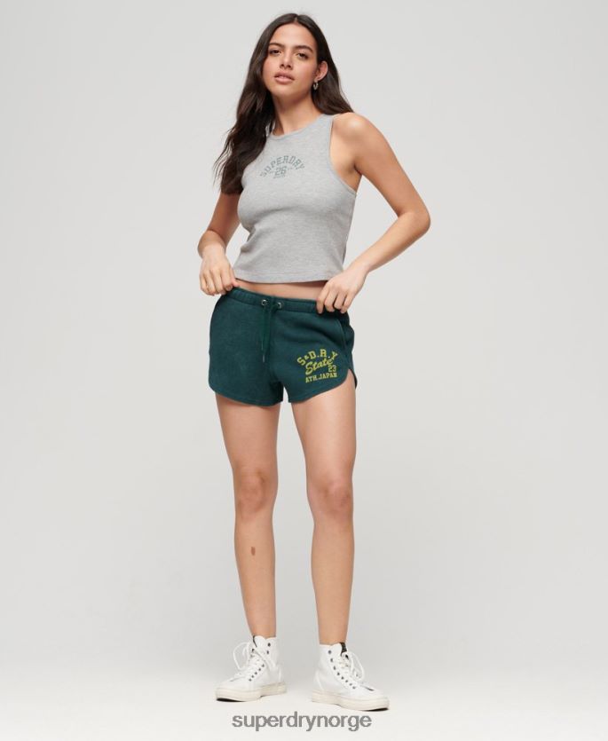 Superdry grønn klær 86P46D3109 atletisk essensielle vaffelshorts kvinner