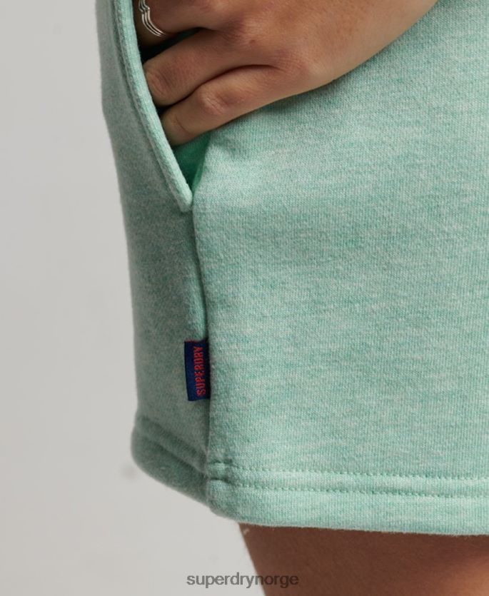 Superdry grønn klær 86P46D3116 vintage logobrodert jerseyshorts kvinner