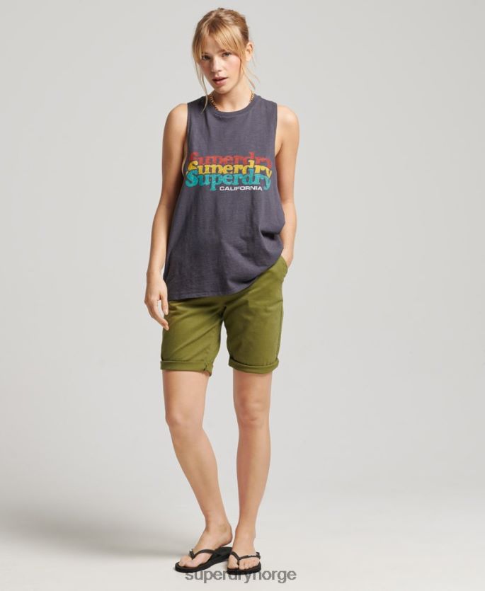 Superdry grønn klær 86P46D3121 city ​​chino-shorts kvinner