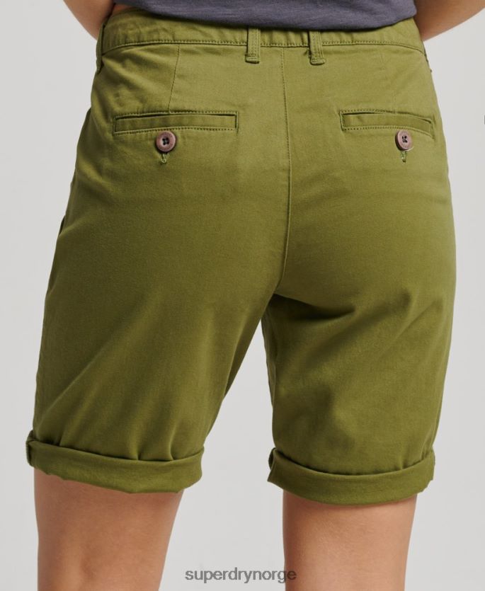 Superdry grønn klær 86P46D3121 city ​​chino-shorts kvinner