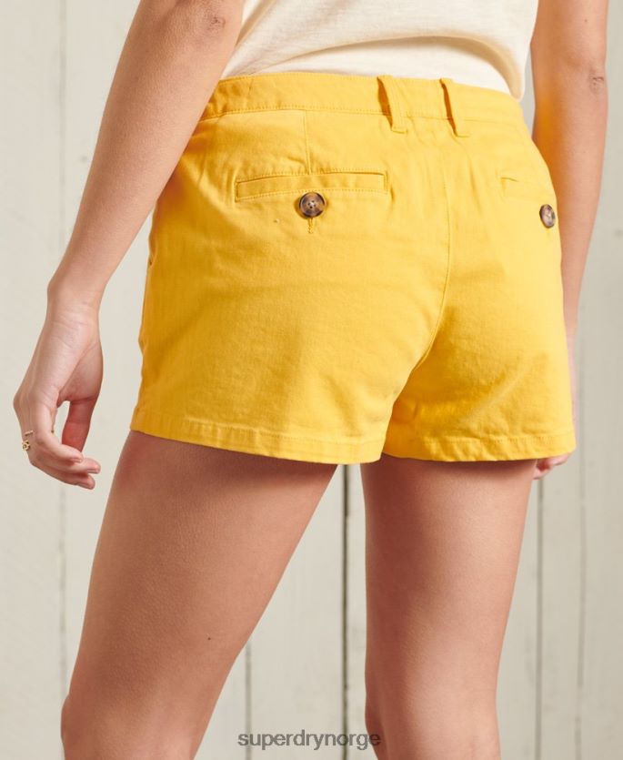 Superdry gul klær 86P46D3171 chino hot shorts kvinner