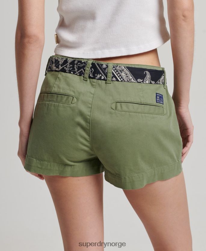Superdry kaki klær 86P46D2072 chino hot shorts kvinner