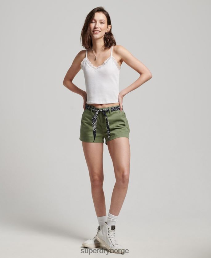 Superdry kaki klær 86P46D2072 chino hot shorts kvinner