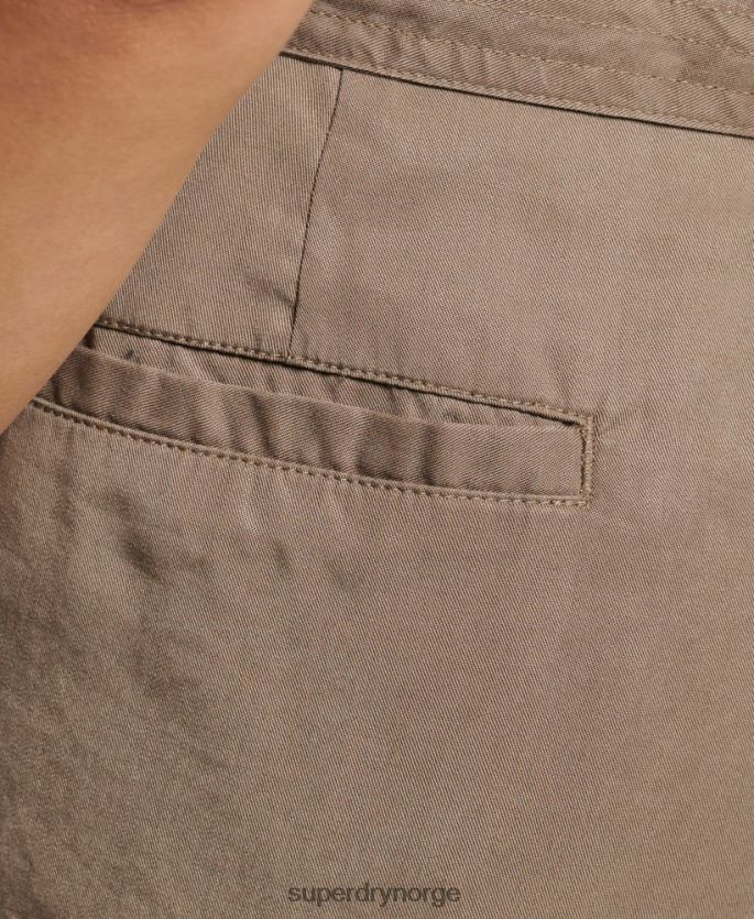 Superdry kaki klær 86P46D3091 ørken paperbag shorts kvinner