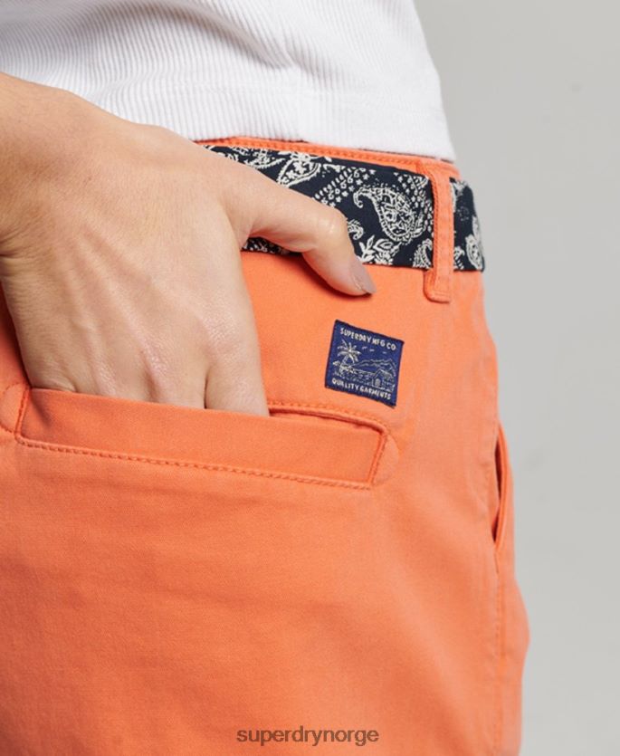 Superdry korall klær 86P46D2135 chino hot shorts kvinner