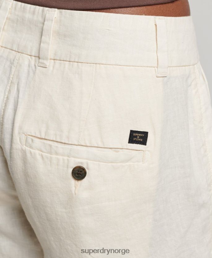 Superdry krem klær 86P46D2070 overfarget linshorts kvinner