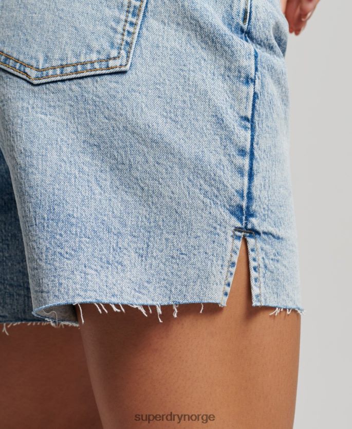 Superdry lyse blå klær 86P46D2161 middels stigning avskåret kort kvinner