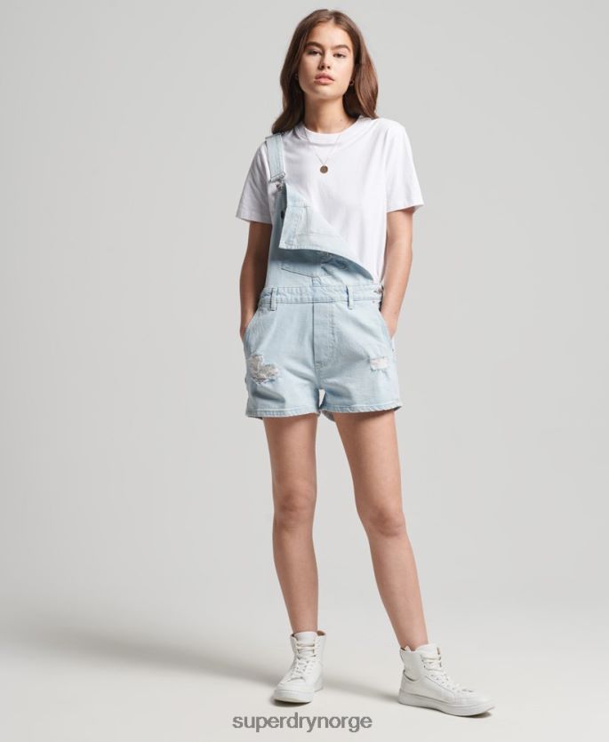 Superdry lyse blå klær 86P46D4099 vintage garnbukser kvinner