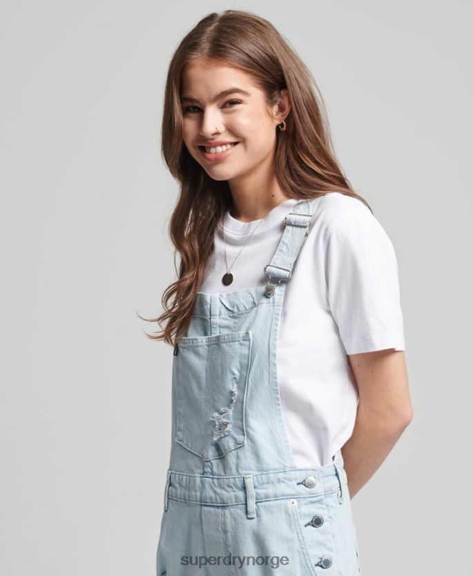 Superdry lyse blå klær 86P46D4099 vintage garnbukser kvinner