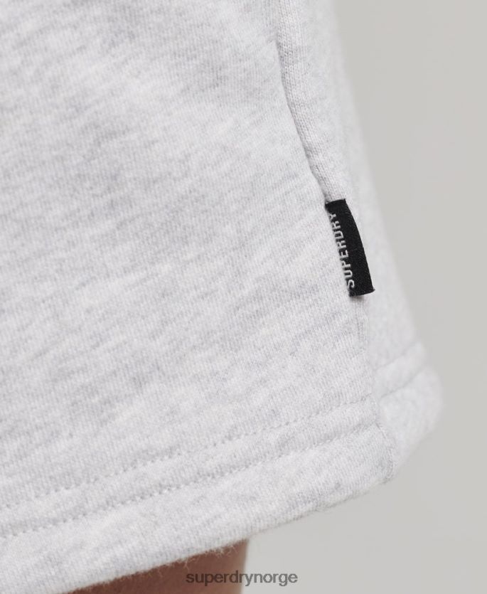 Superdry lysegrå klær 86P46D3153 jerseyshorts med vintage logo i økologisk bomull kvinner