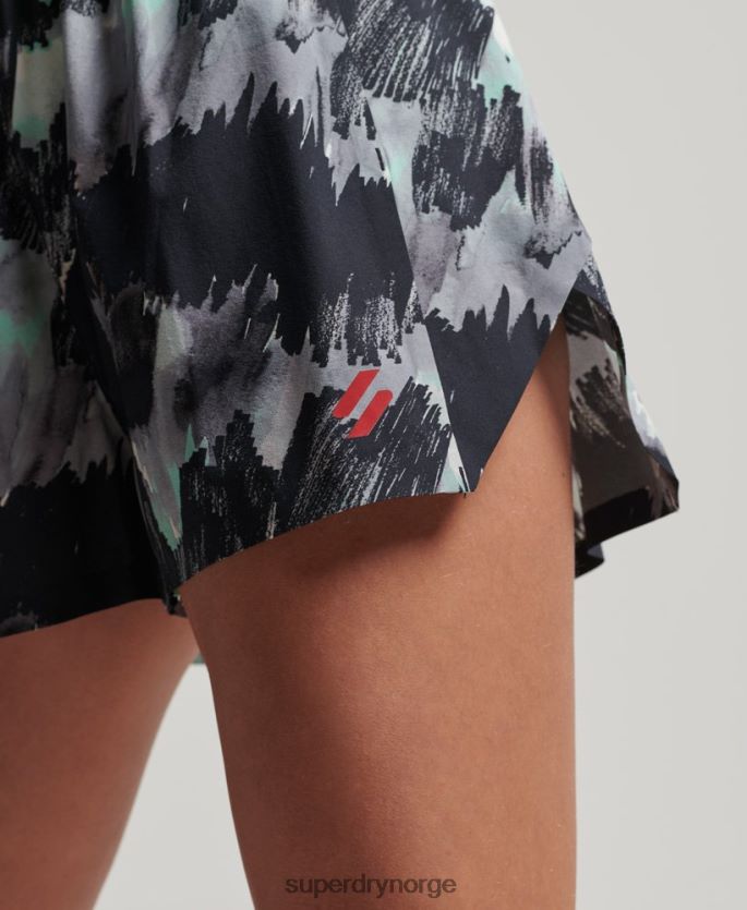 Superdry mørk grå klær 86P46D6316 løpe skallshorts kvinner