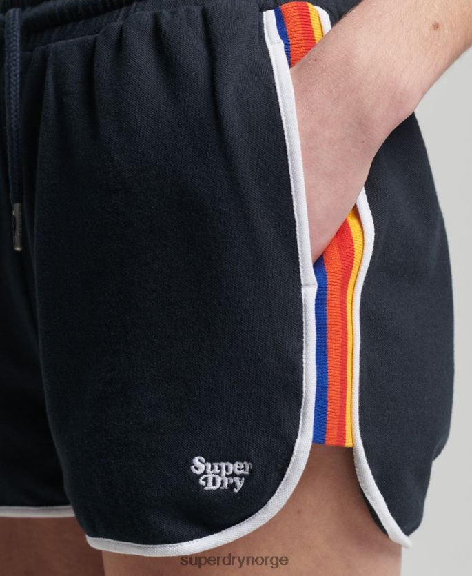 Superdry marinen klær 86P46D6542 vintage stripe racershorts i økologisk bomull kvinner