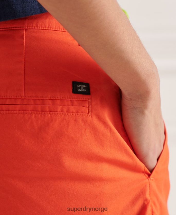 Superdry oransje klær 86P46D3174 studioer slår opp shorts kvinner
