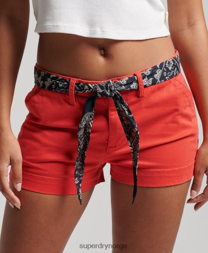 Superdry rød klær 86P46D2104 chino hot shorts kvinner