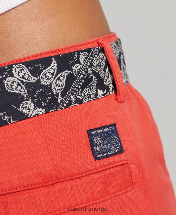 Superdry rød klær 86P46D2104 chino hot shorts kvinner