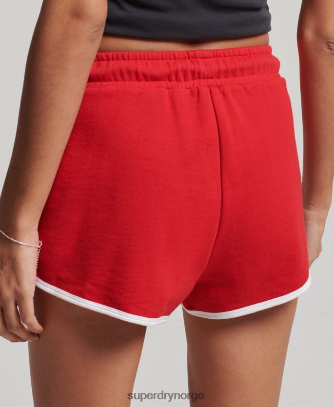 Superdry rød klær 86P46D2162 vintage jersey racer-shorts kvinner