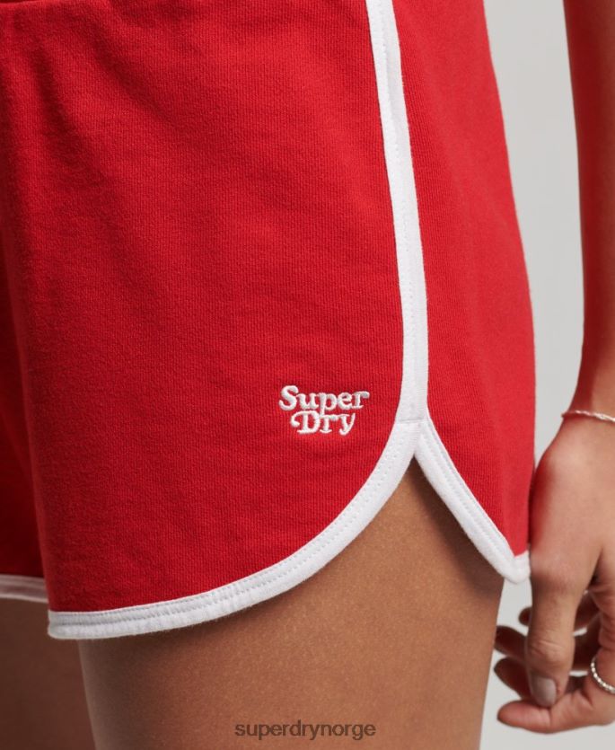Superdry rød klær 86P46D2162 vintage jersey racer-shorts kvinner