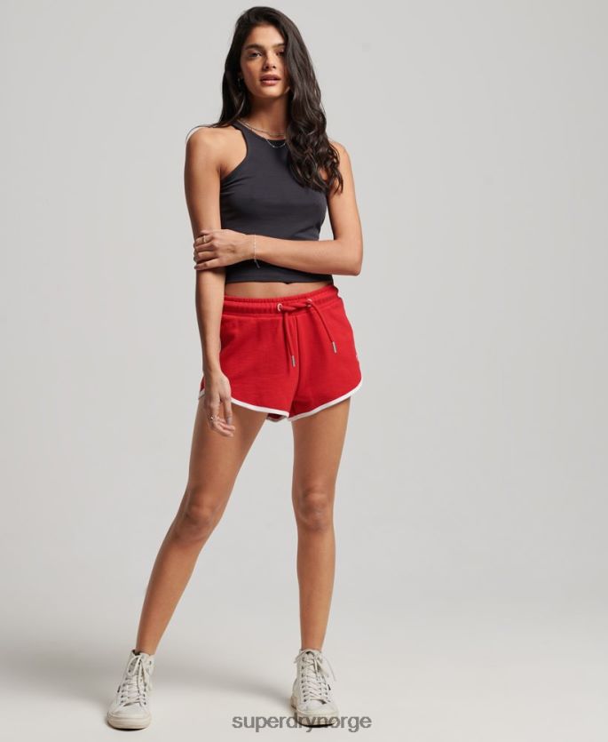 Superdry rød klær 86P46D2162 vintage jersey racer-shorts kvinner