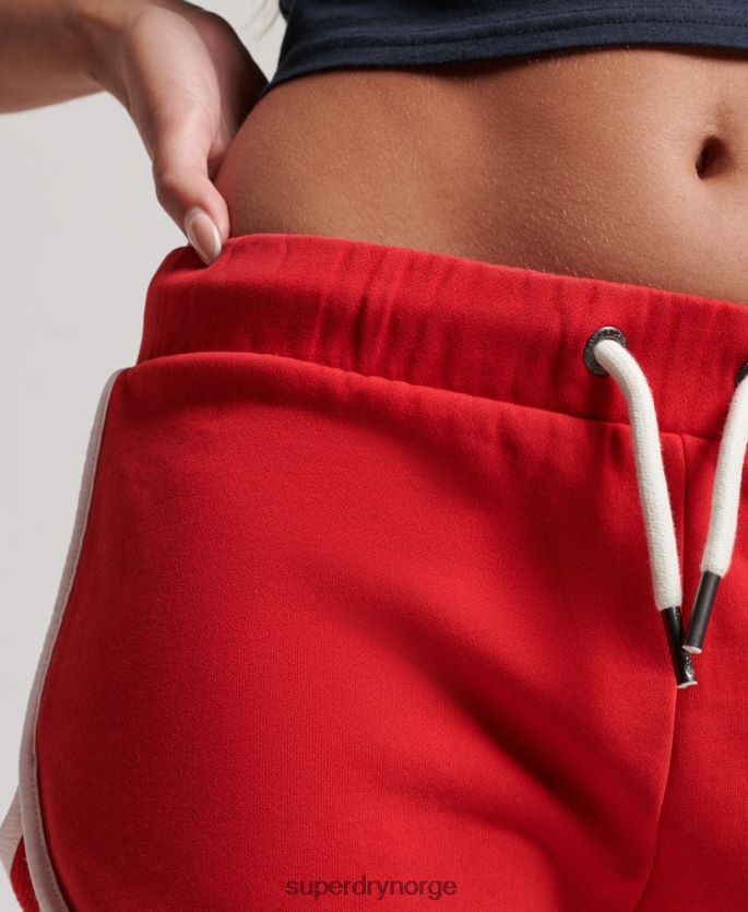 Superdry rød klær 86P46D2180 vintage roll with it jerseyshorts kvinner