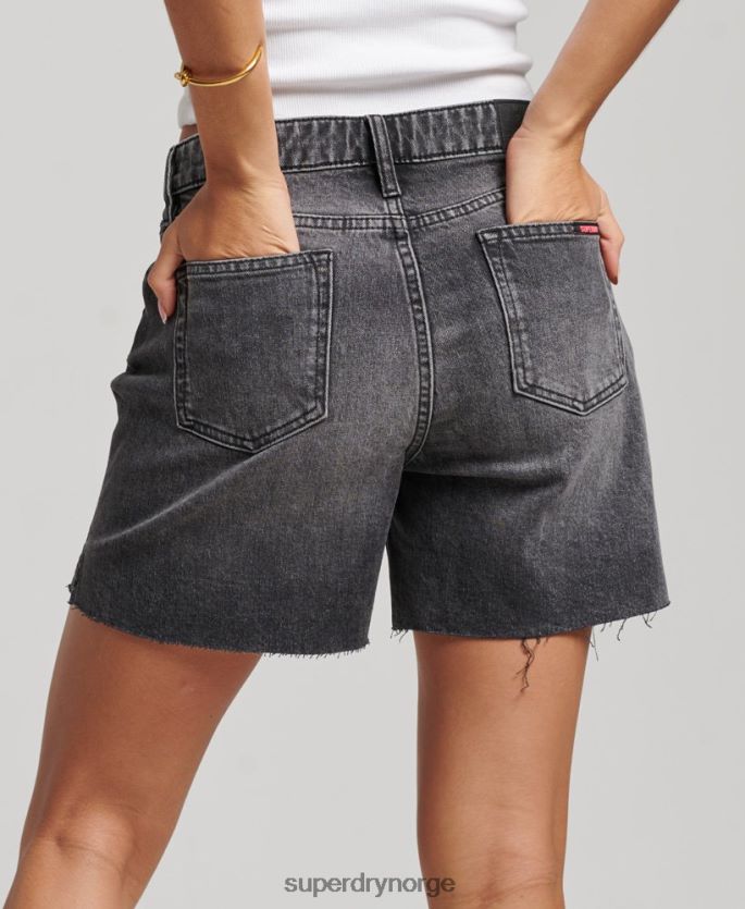 Superdry svart klær 86P46D2158 middels stigning avskåret kort kvinner