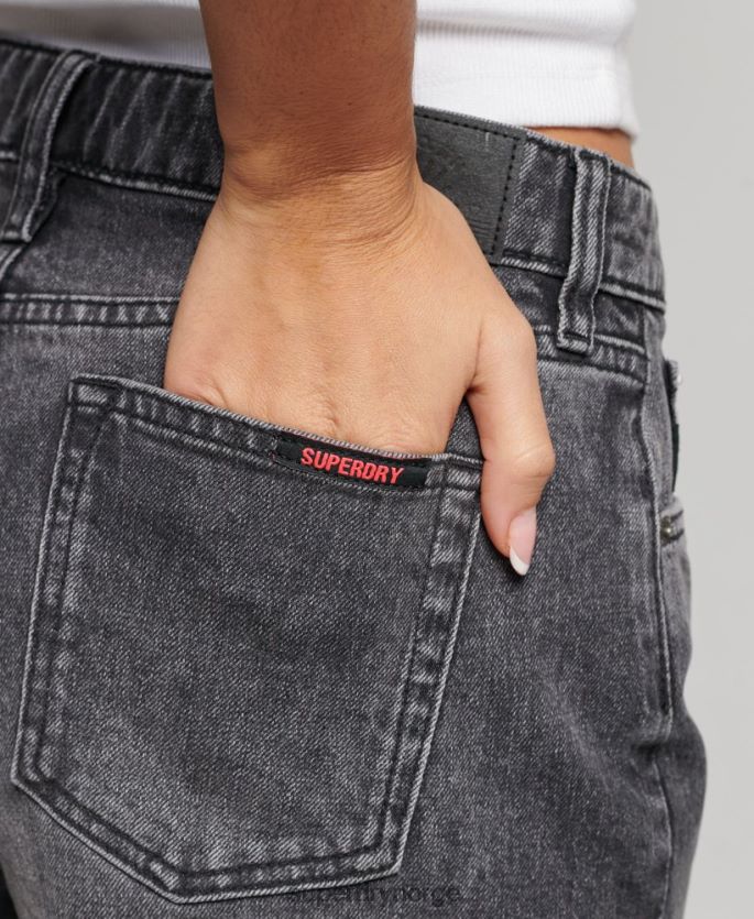 Superdry svart klær 86P46D2158 middels stigning avskåret kort kvinner