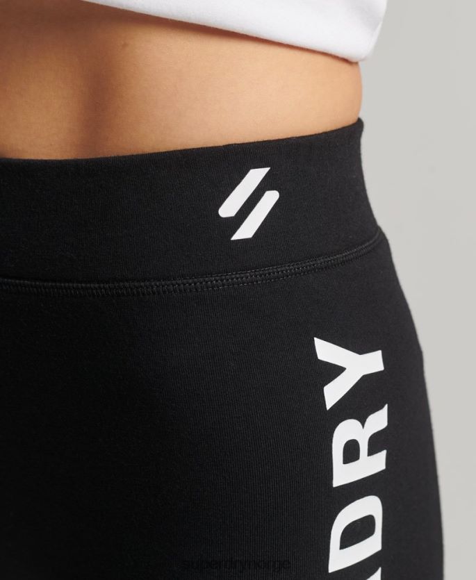 Superdry svart klær 86P46D3127 code core sports sykkelshorts kvinner