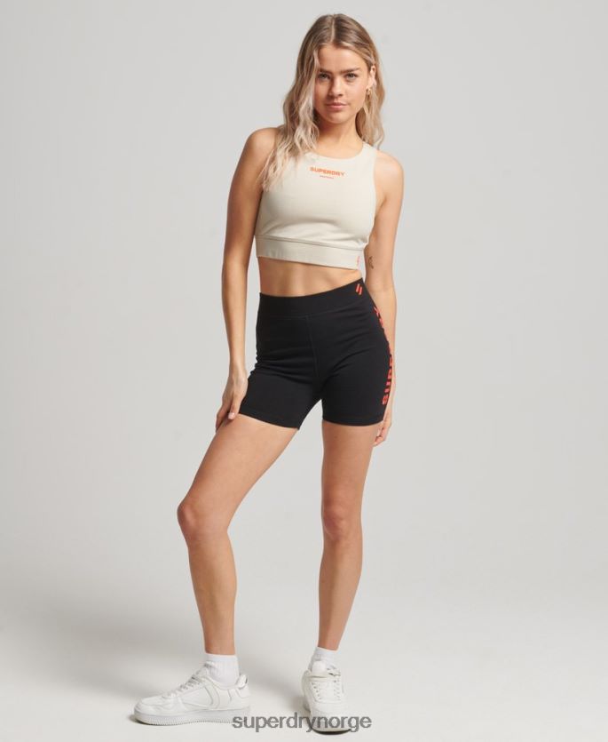 Superdry svart klær 86P46D3131 code core sports sykkelshorts kvinner