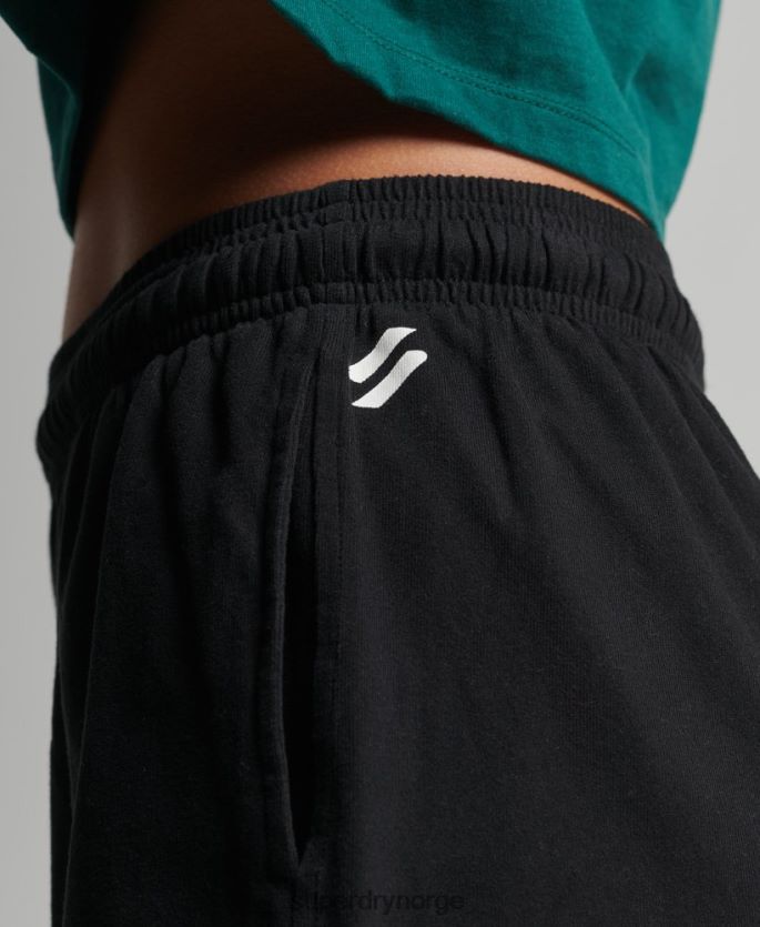 Superdry svart klær 86P46D3162 code core sport gutteshorts kvinner