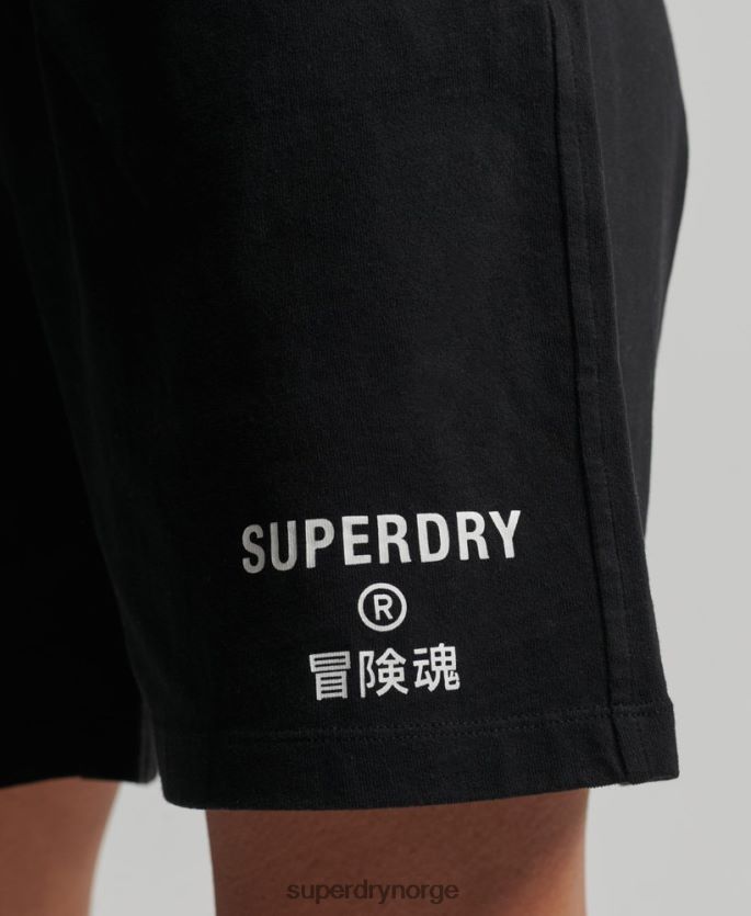 Superdry svart klær 86P46D3162 code core sport gutteshorts kvinner