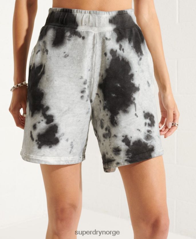 Superdry svart klær 86P46D3167 tie dye svette shorts kvinner