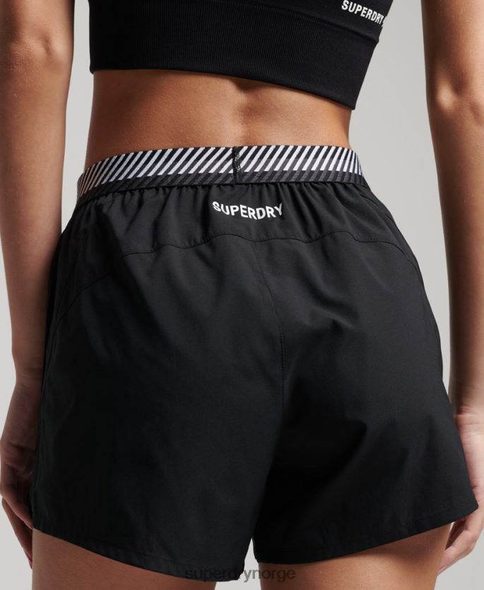 Superdry svart klær 86P46D6326 trene løse shorts kvinner