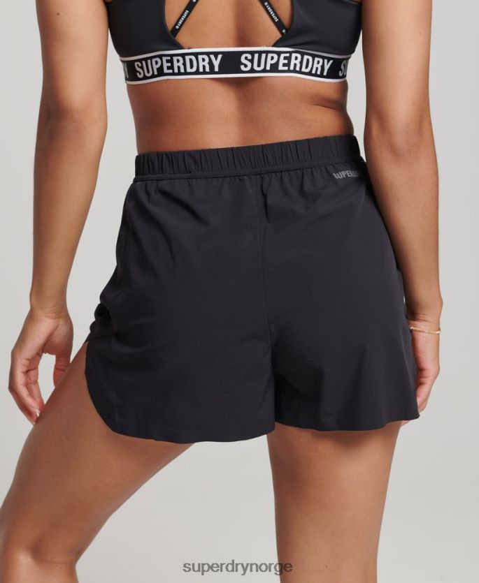 Superdry svart klær 86P46D6329 løpe skallshorts kvinner