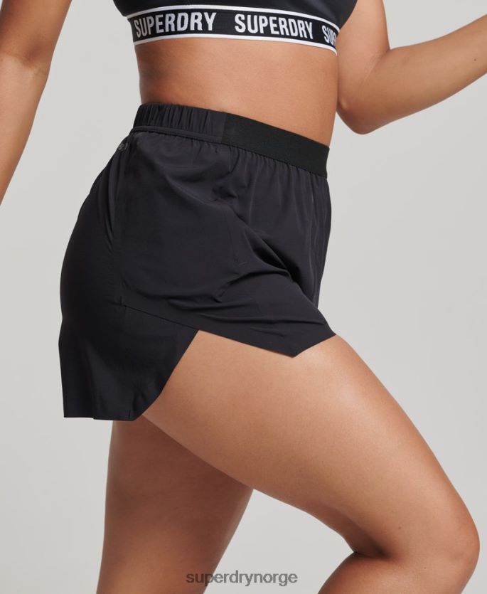 Superdry svart klær 86P46D6329 løpe skallshorts kvinner