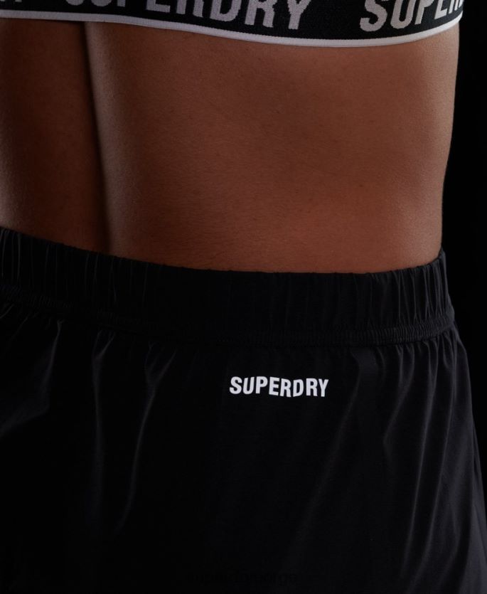 Superdry svart klær 86P46D6329 løpe skallshorts kvinner