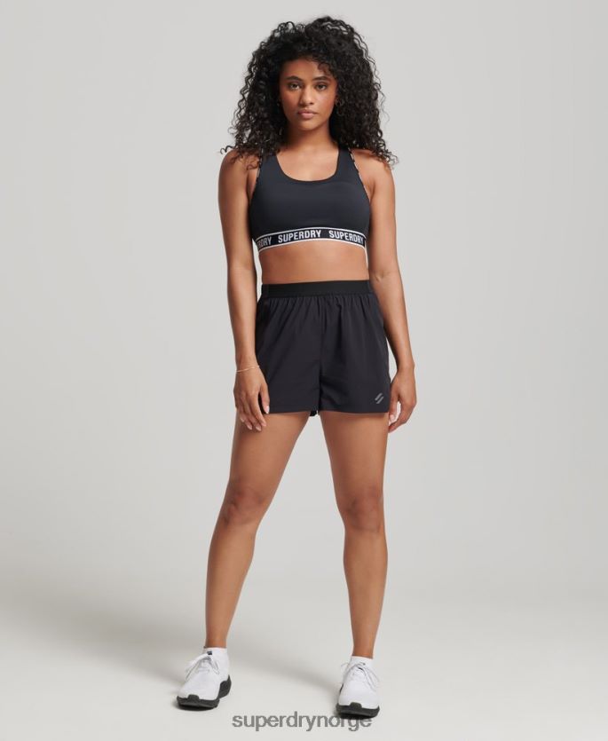 Superdry svart klær 86P46D6329 løpe skallshorts kvinner