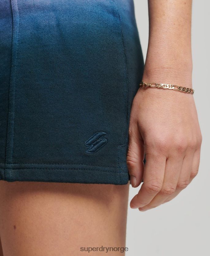 Superdry blå klær 86P46D4163 essensielt dip dye skjørt kvinner