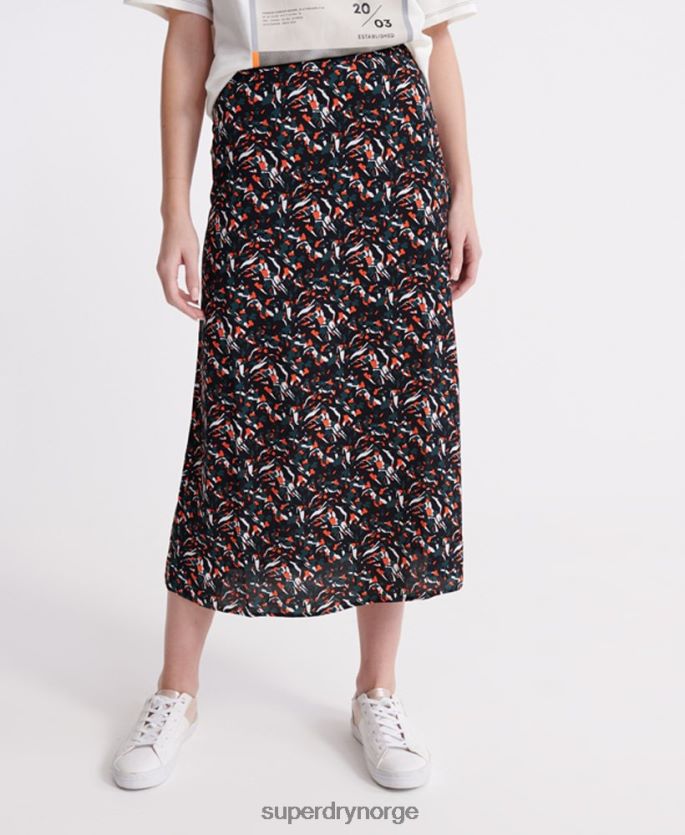 Superdry blå klær 86P46D4165 canyon midiskjørt kvinner