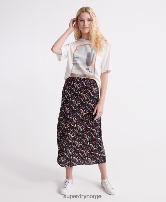 Superdry blå klær 86P46D4165 canyon midiskjørt kvinner