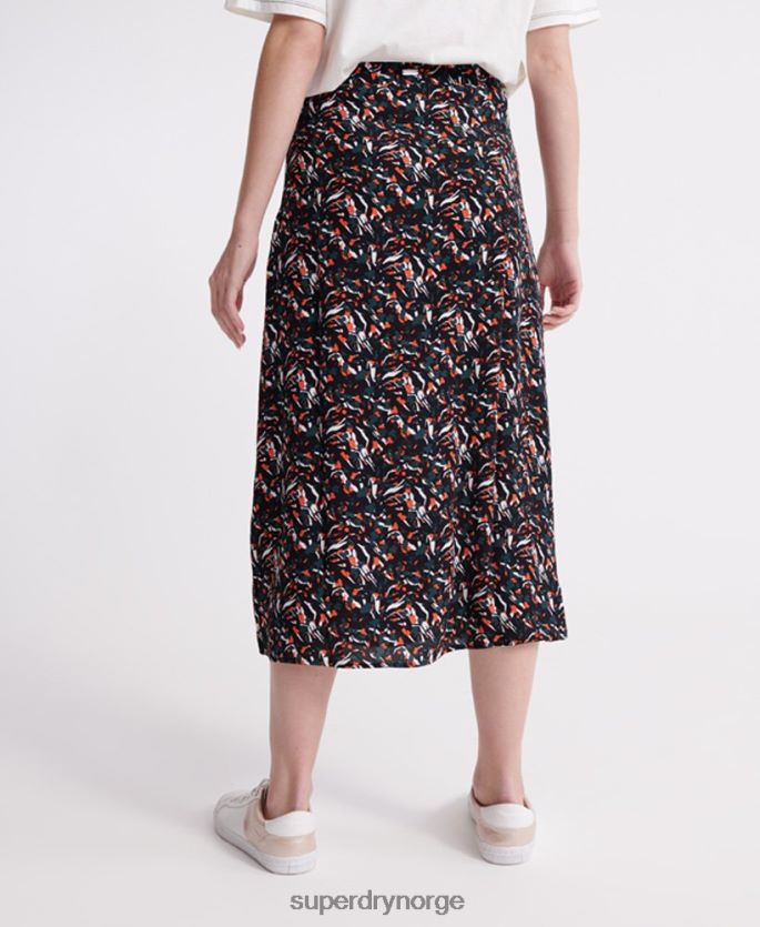 Superdry blå klær 86P46D4165 canyon midiskjørt kvinner